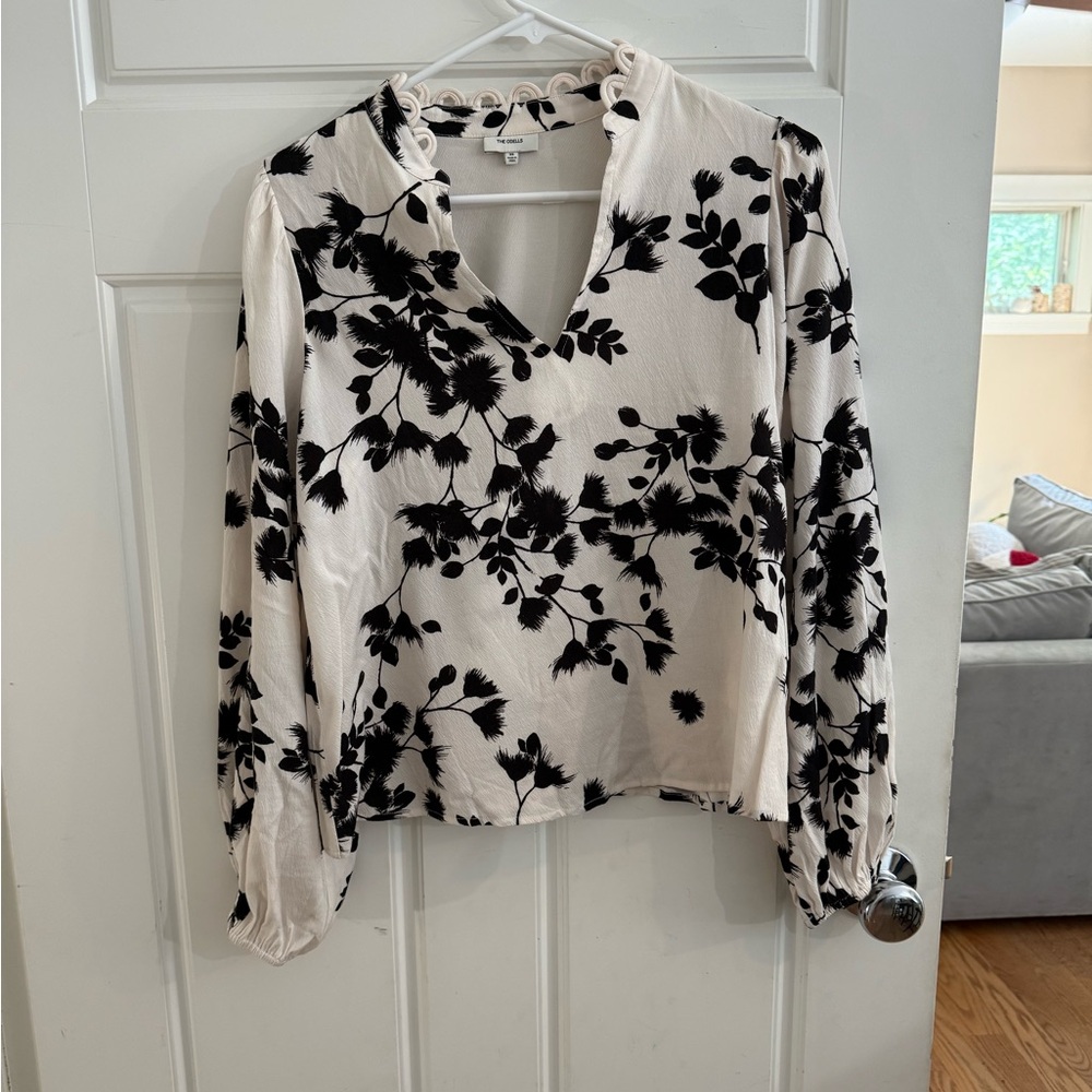 The Odells Long Sleeve Blouse with Notched Collar